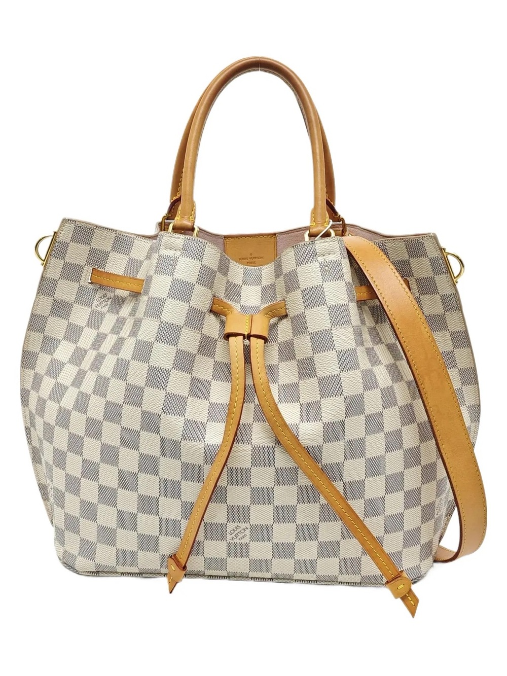 ♥️Louis Vuitton Girolata GM Classic White Beige and Tan Handbag♥️